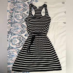 Striped racerback casual dress